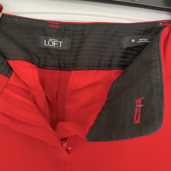 LOFT Marisa red pant - Picture 3 of 3